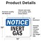 Signmission Inert Gas OSHA Notice Sign, Vinyl Decal, 14in W x 10in L, 2PK OS-2PACK-NS-D-1014-L-13696 - alternate 2
